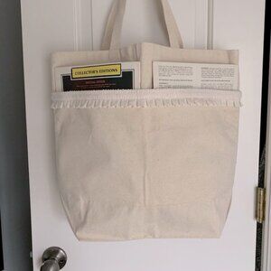 3 tote bags bundle lot lace books grocery